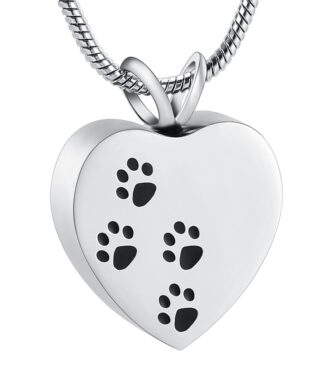 Silver Heart Black Paws - Anfora urna cenizas personas Chile