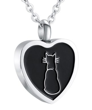 Cat Heart Black - Anfora urna cenizas personas Chile