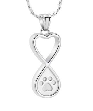 Infinite Heart Paw Silver - Anfora urna cenizas personas Chile
