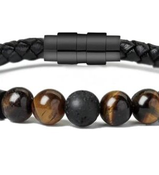 Tiger Eye Lava Bracelet