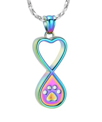 Infinite Heart Paw Tornasol - Anfora urna cenizas personas Chile