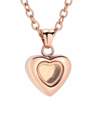 Petit Heart Glass Rose - Anfora urna cenizas personas Chile