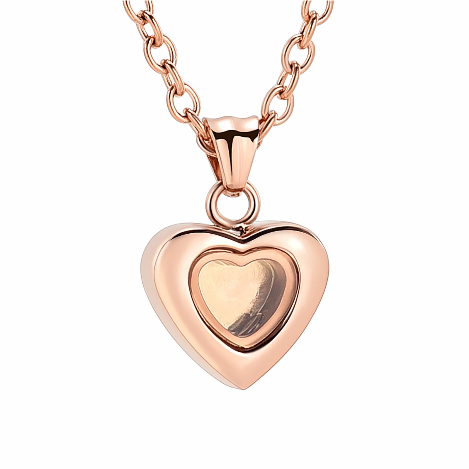 Petit Heart Glass Rose - Anfora urna cenizas personas Chile