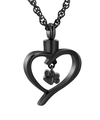 Corazon Huella Onyx - Anfora urna cenizas personas Chile