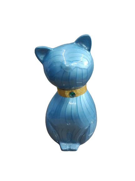 Pearl Cat Light Blue - Anfora urna cenizas personas Chile