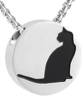 Silueta Gato - Anfora urna cenizas personas Chile