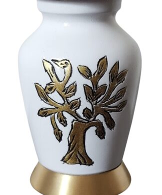 Tree of Life Pearl White - Anfora urna cenizas personas Chile