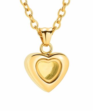 Petit Heart Glass Gold - Anfora urna cenizas personas Chile