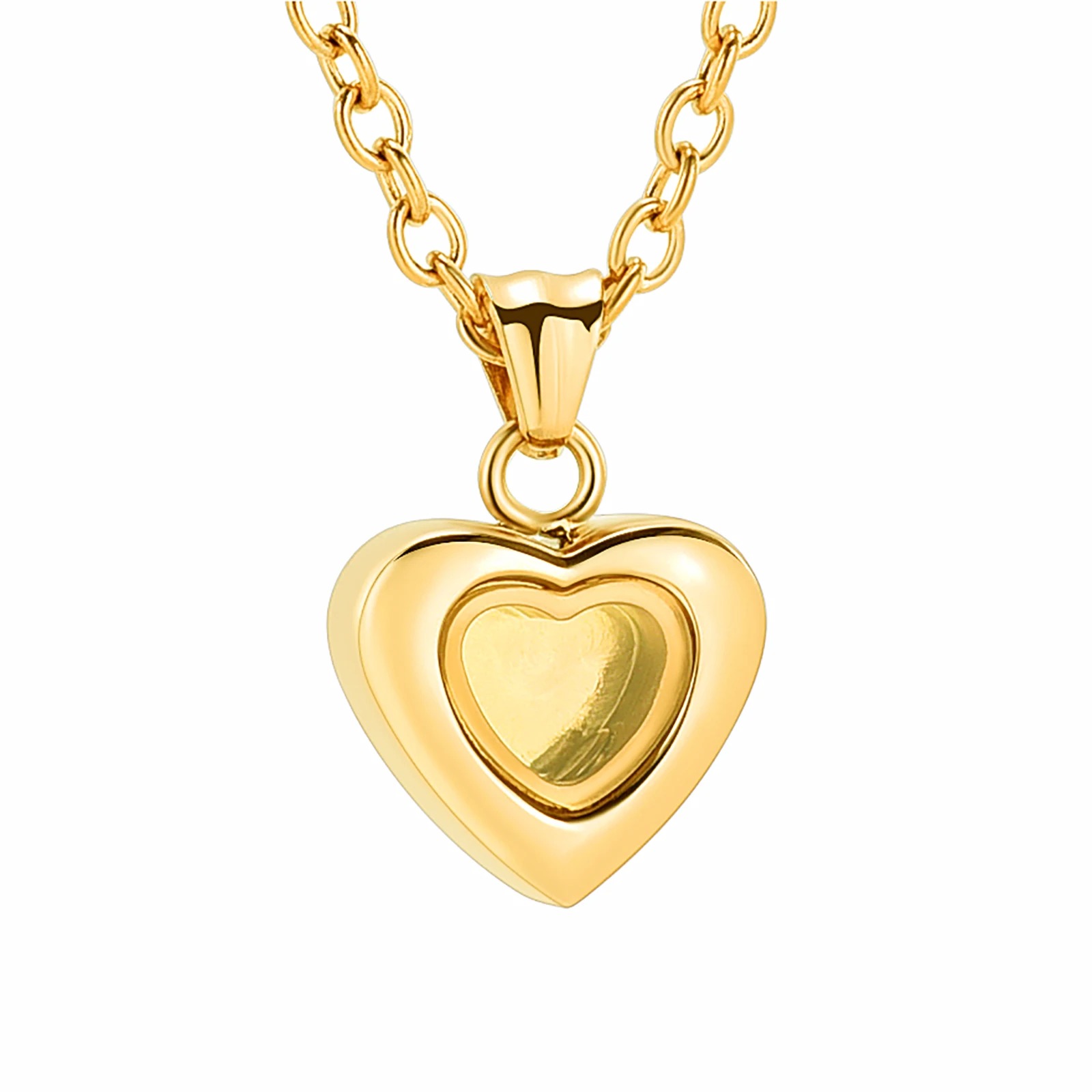 Petit Heart Glass Gold - Anfora urna cenizas personas Chile