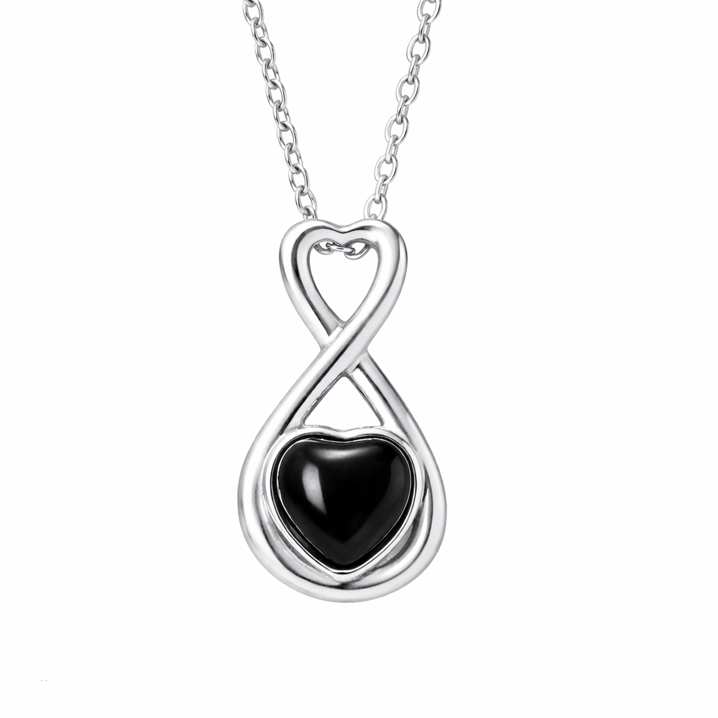 Infinite Heart Onyx - Joya relicario cenizas mascotas Chile